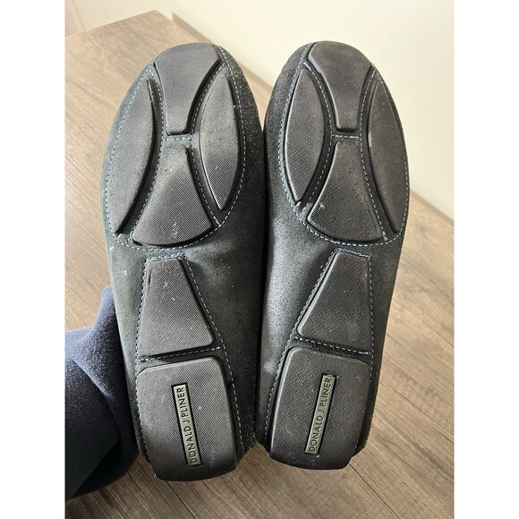 Donald J Pliner Varran Loafers Men Size 11 Black Blue Stitch Pebble Suede main image 7
